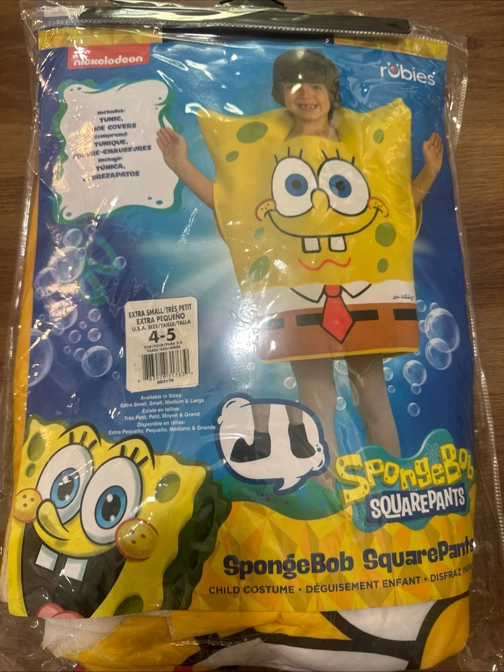 Nickelodeon SPONGEBOB SQUAREPANTS HALLOWEEN COSTUME Size XS (4-5